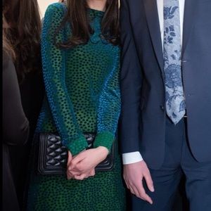 Zara polka dot midi dress asymmetrical hem